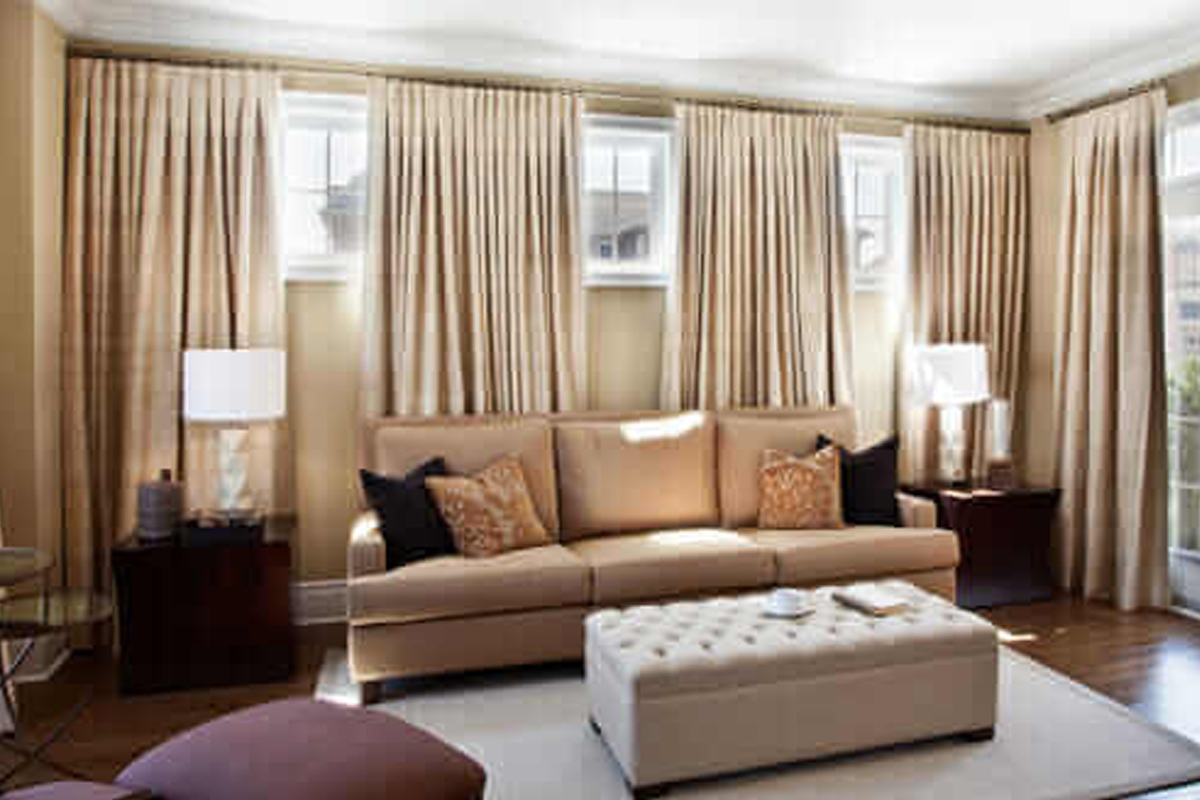 Inverted Box Pleat Curtains - Petres Curtains